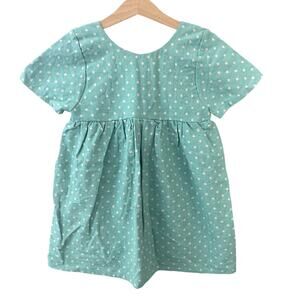 The Crafted Co Polka Dot Dress - Aqua Turquoise - 5T